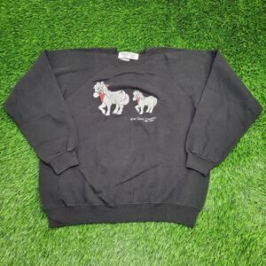 Vintage 80s Cute Horse Pony Sweatshirt Womens XL 22x22 USA